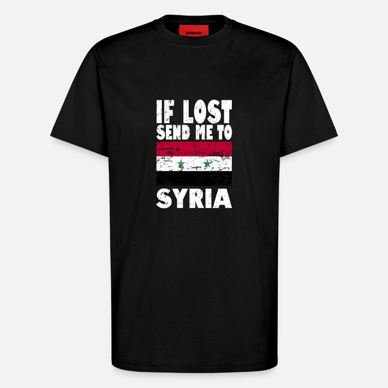 Syrien Flagge Spruch - T-Shirt - made by SPREAD - SOLID BLACK