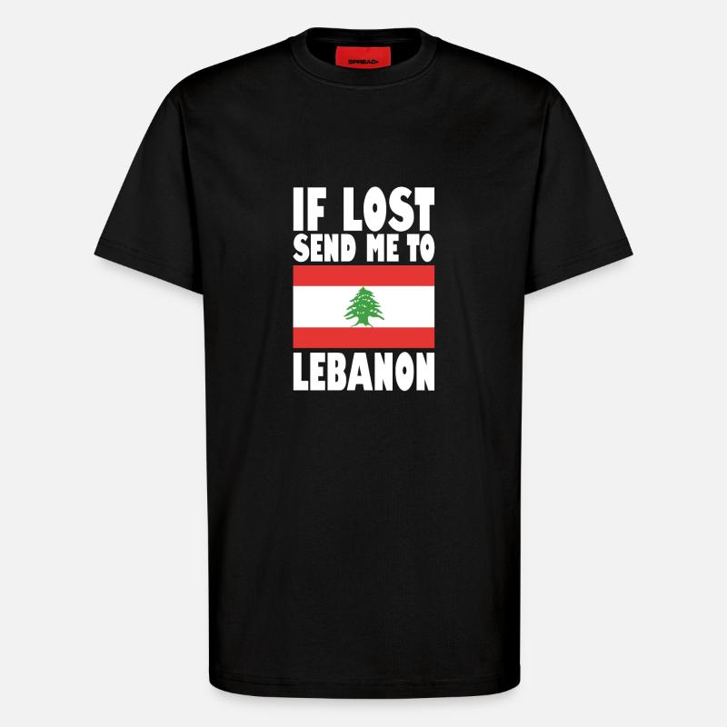 Libanon Flagge Spruch - T-Shirt - made by SPREAD - SOLID BLACK