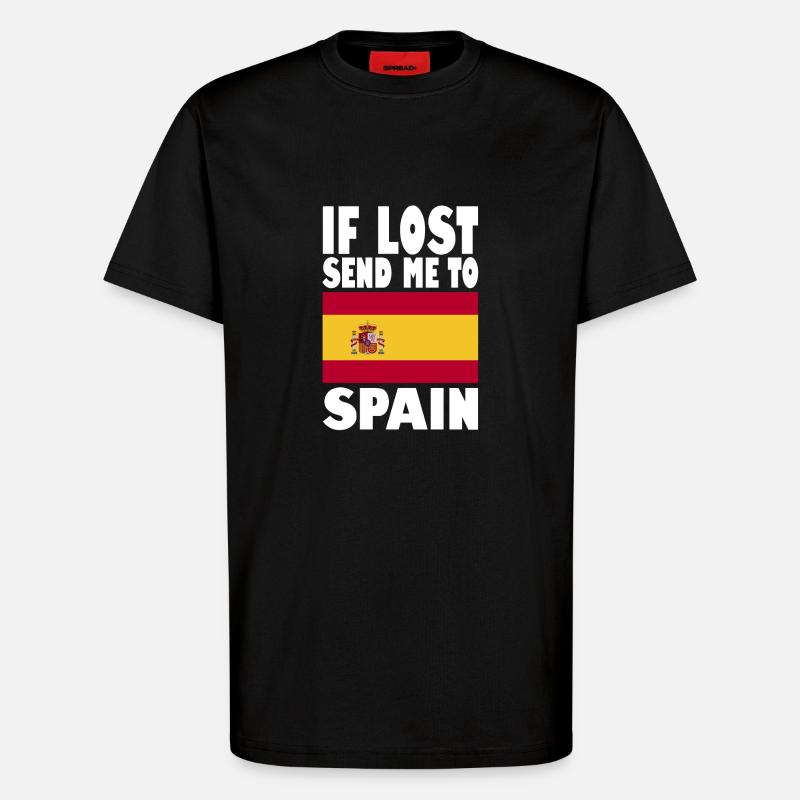 Spanien Flagge Spruch - T-Shirt - made by SPREAD - SOLID BLACK