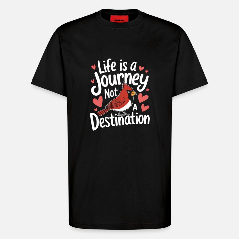 Kardinal Rotkardinal Vogel Roter Kardinal - T-Shirt - made by SPREAD - SOLID BLACK