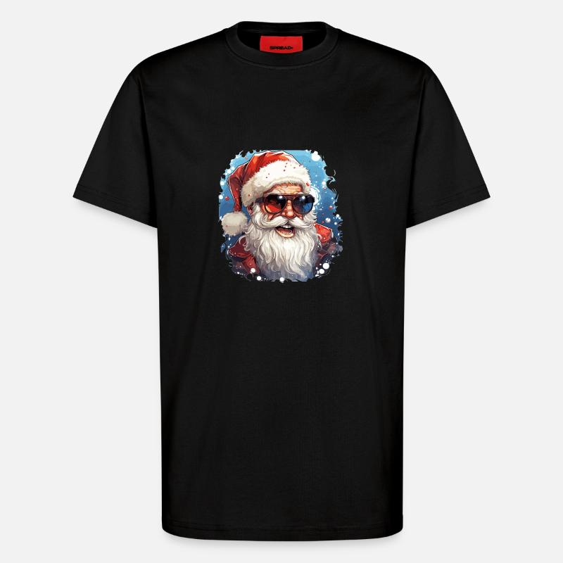 Weihnachtsmann - Illustration - T-Shirt - made by SPREAD - SOLID BLACK
