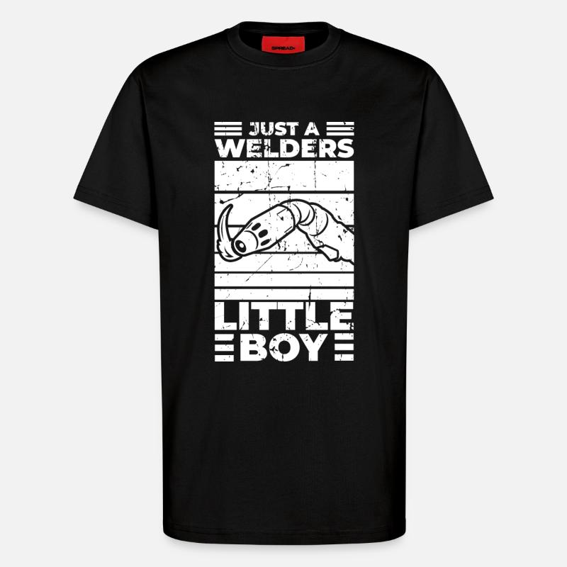 Lustiger Schweißer Junge - T-Shirt - made by SPREAD - SOLID BLACK