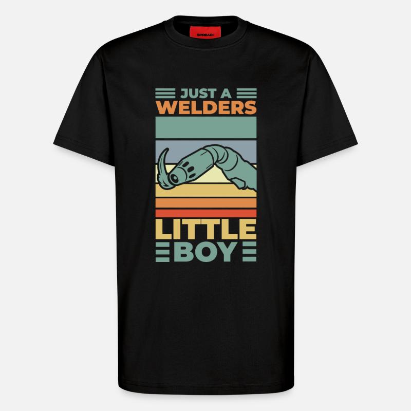 Nur ein kleiner Schweißer Junge - T-Shirt - made by SPREAD - SOLID BLACK