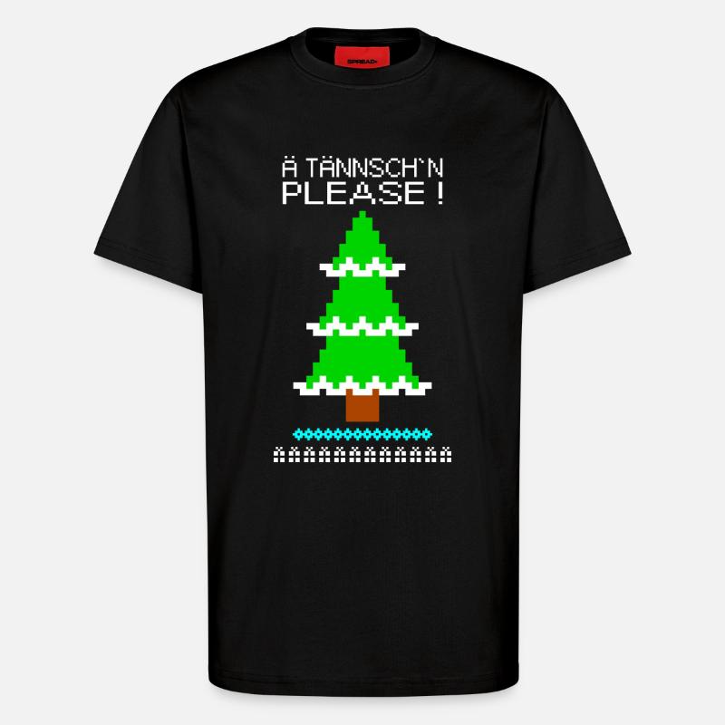 ä tännsch´n please - T-Shirt - made by SPREAD - SOLID BLACK