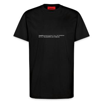 Meta Description T Shirt - Geschenk für SEO Nerds - T-Shirt - made by SPREAD - SOLID BLACK - Vorne - Alina (178cm) & Michal (187cm)