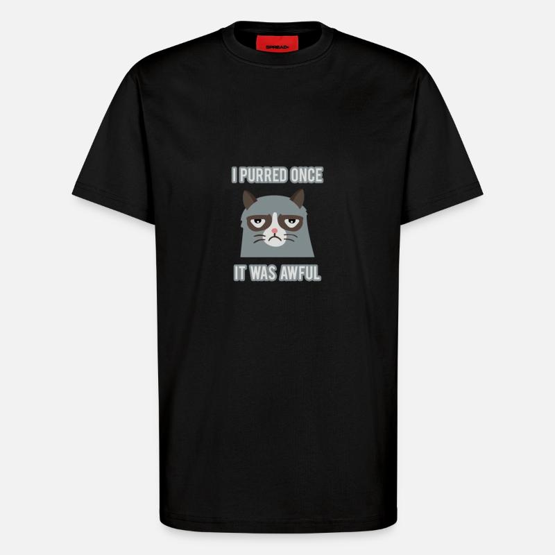 Grumpy Cat - T-Shirt - made by SPREAD - SOLID BLACK