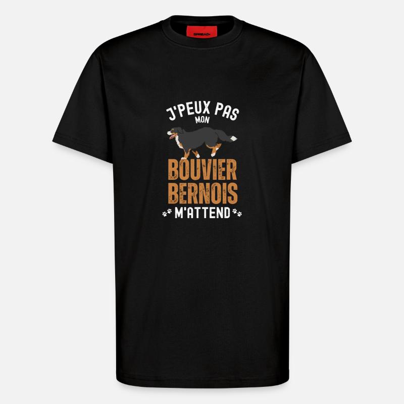Bouvier bernois 5 - T-shirt bio décontracté fabriqué en UE - SOLID BLACK