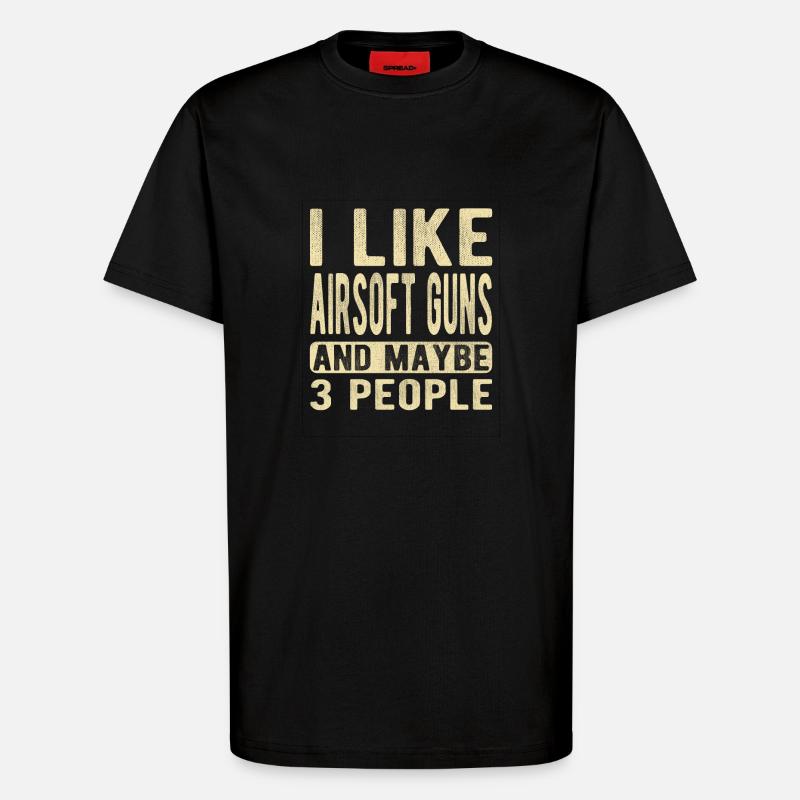 Airsoft-Waffen Spruch - T-Shirt - made by SPREAD - SOLID BLACK