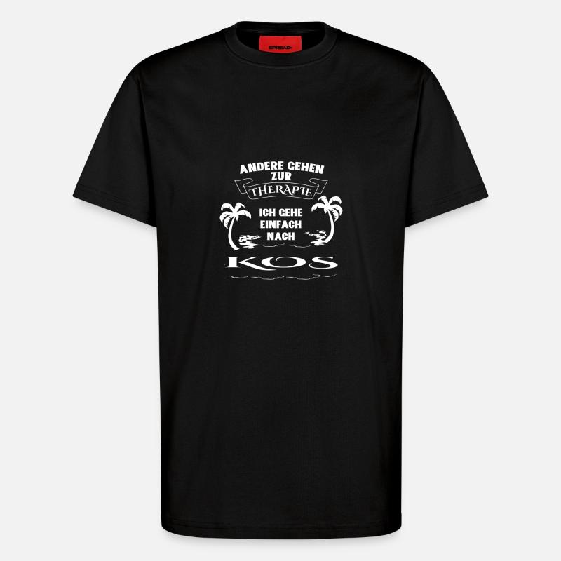 KOS Therapy Gift Vacation - T-Shirt - made by SPREAD - SOLID BLACK
