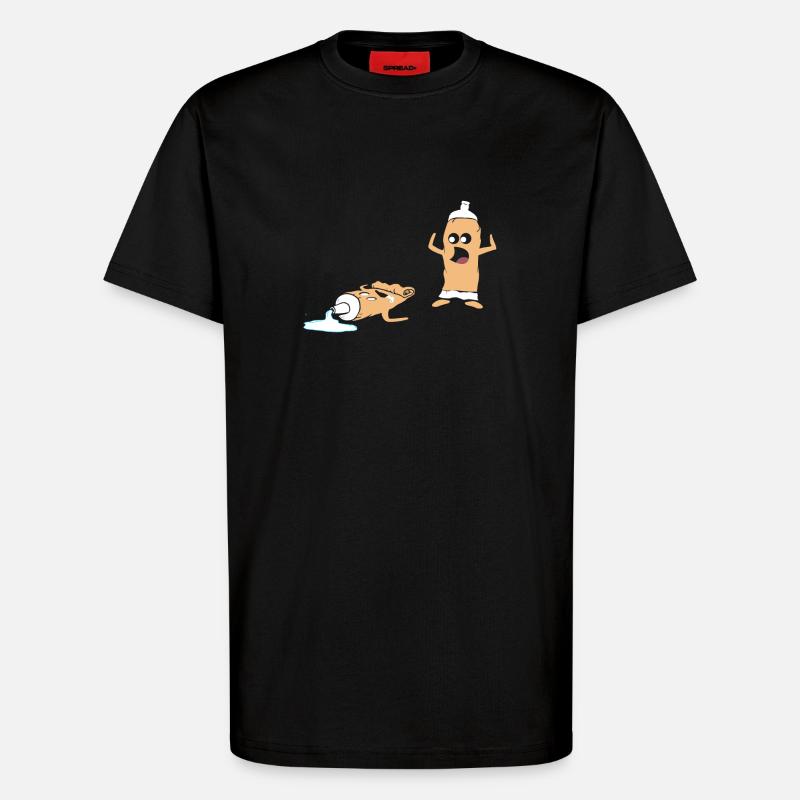 Funny toothpaste gift shirt - T-Shirt - made by SPREAD - SOLID BLACK