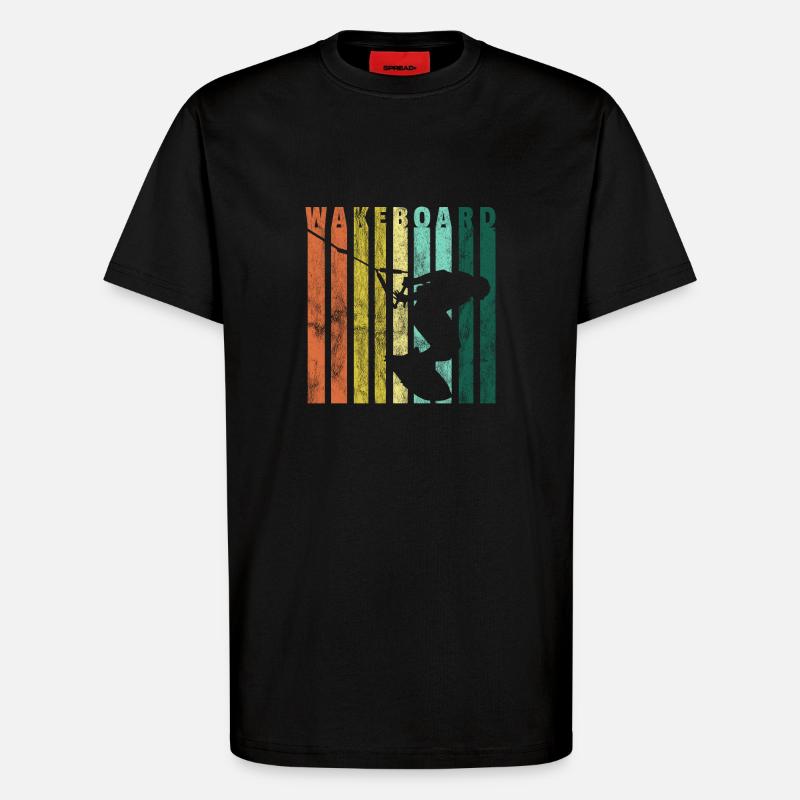 Wakeboarder gift wakeboard waterskiing - T-Shirt - made by SPREAD - SOLID BLACK