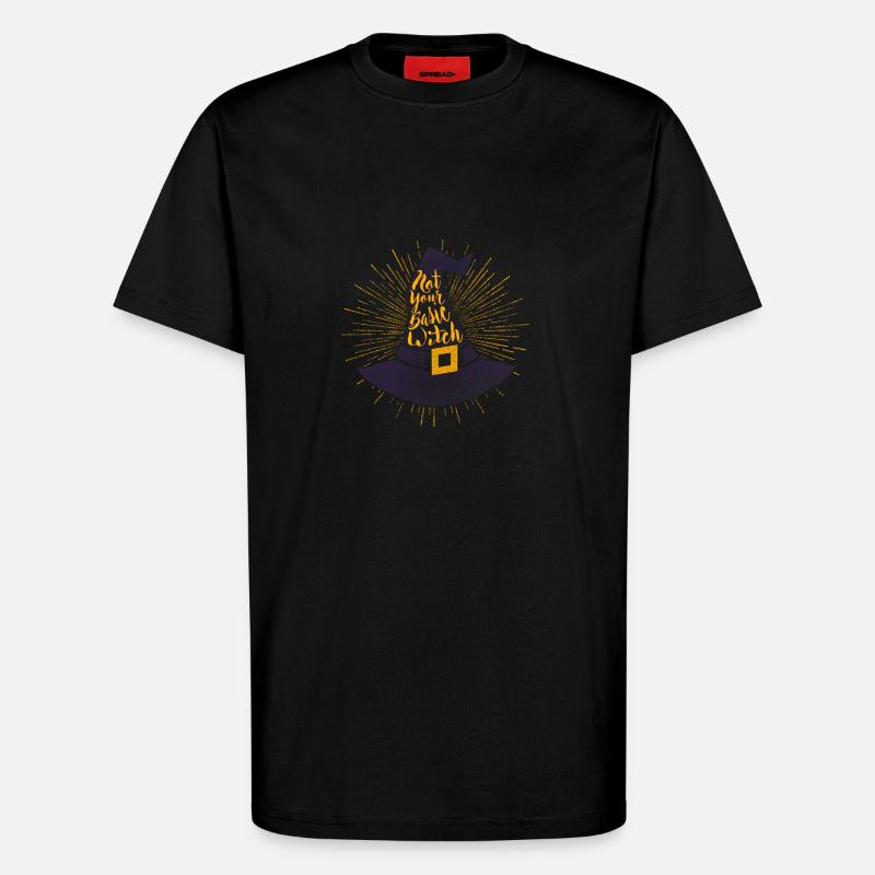 Not your basic witch / Halloween - T-Shirt - made by SPREAD - SOLID BLACK