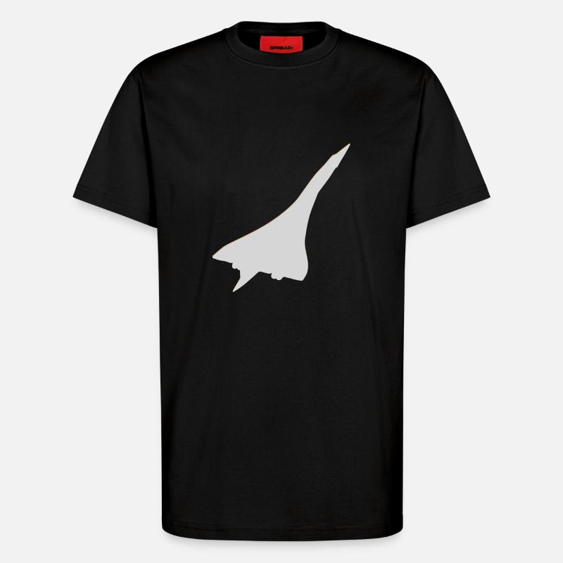 Concorde - T-Shirt - made by SPREAD - SOLID BLACK