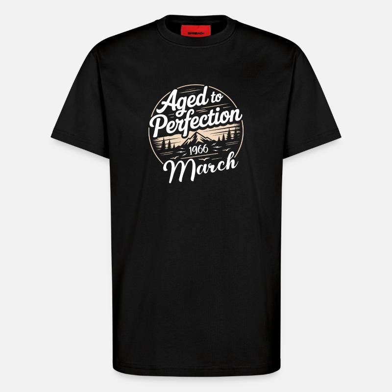 Birthday present march 1966 - T-Shirt - made by SPREAD - SOLID BLACK