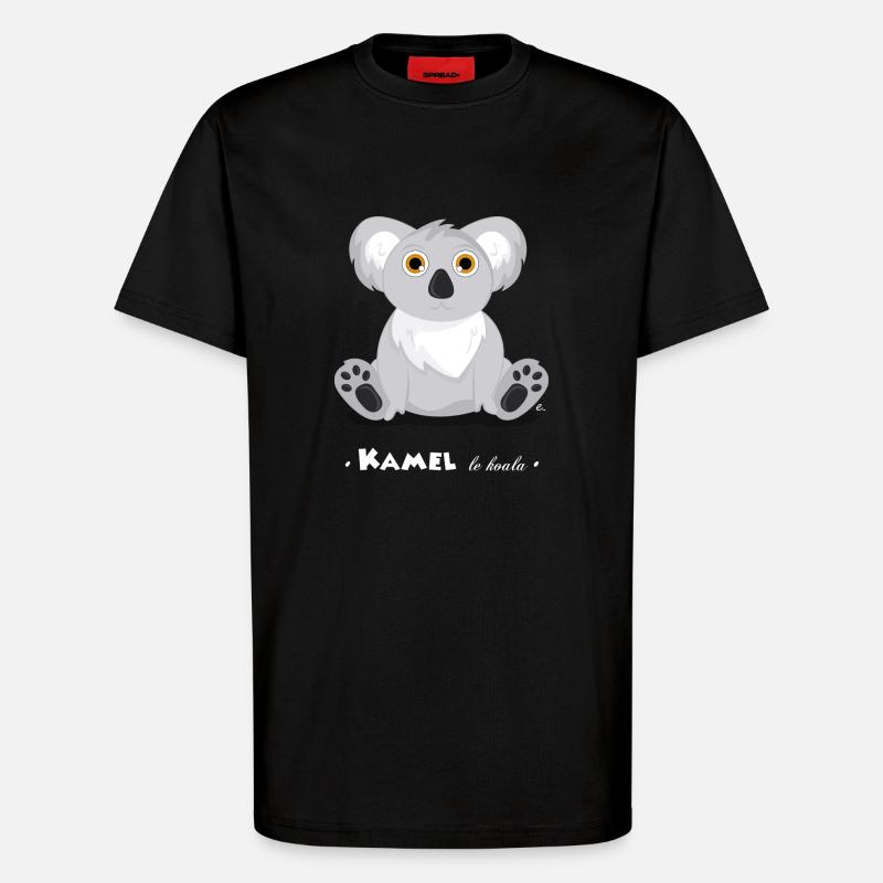 Kamel le koala - T-shirt bio décontracté fabriqué en UE - SOLID BLACK