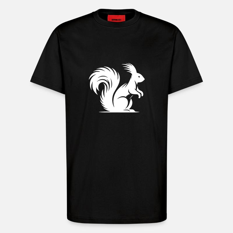 Cute squirrel with bushy tail - T-Shirt - made by SPREAD - SOLID BLACK