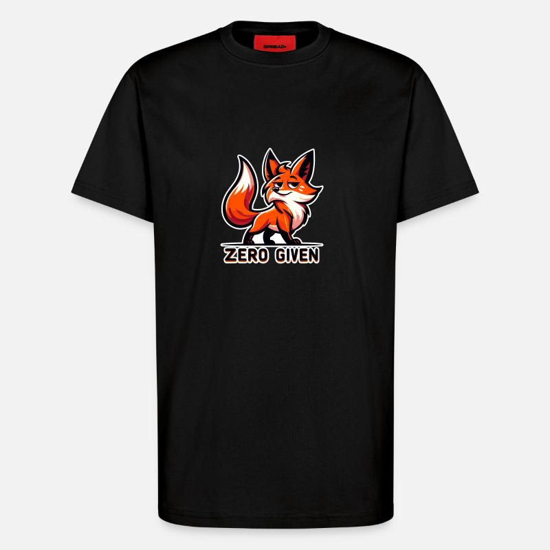 Zero Given - Fox Illustration - T-Shirt - made by SPREAD - SOLID BLACK