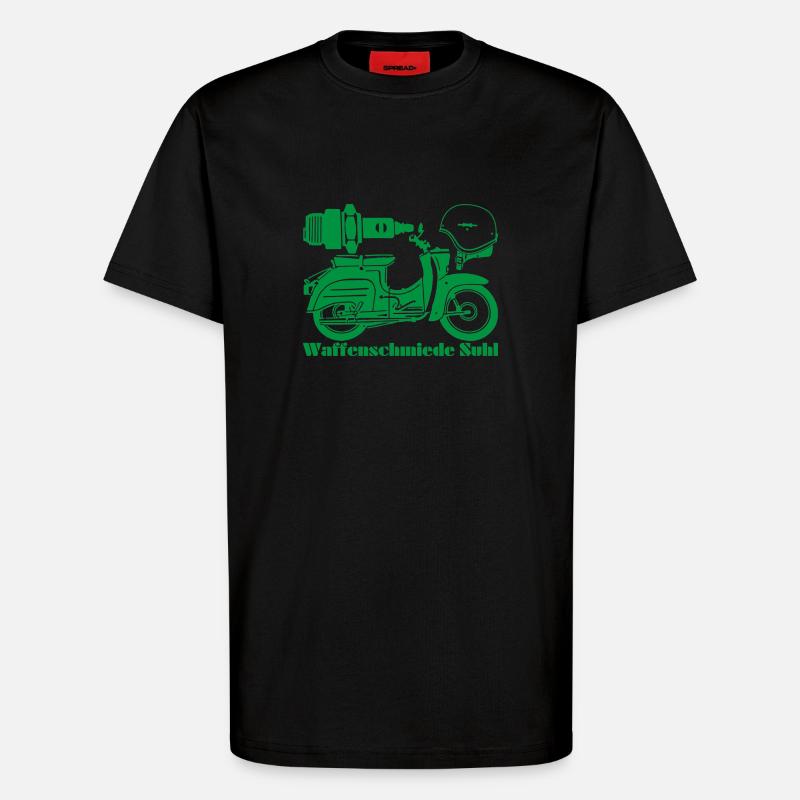 Simson Schwalbe KR51 Waffenschmiede - T-Shirt - made by SPREAD - SOLID BLACK