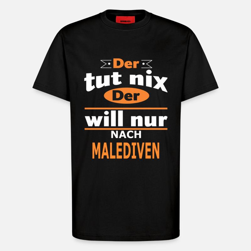 MALEDIVEN - T-Shirt - made by SPREAD - SOLID BLACK
