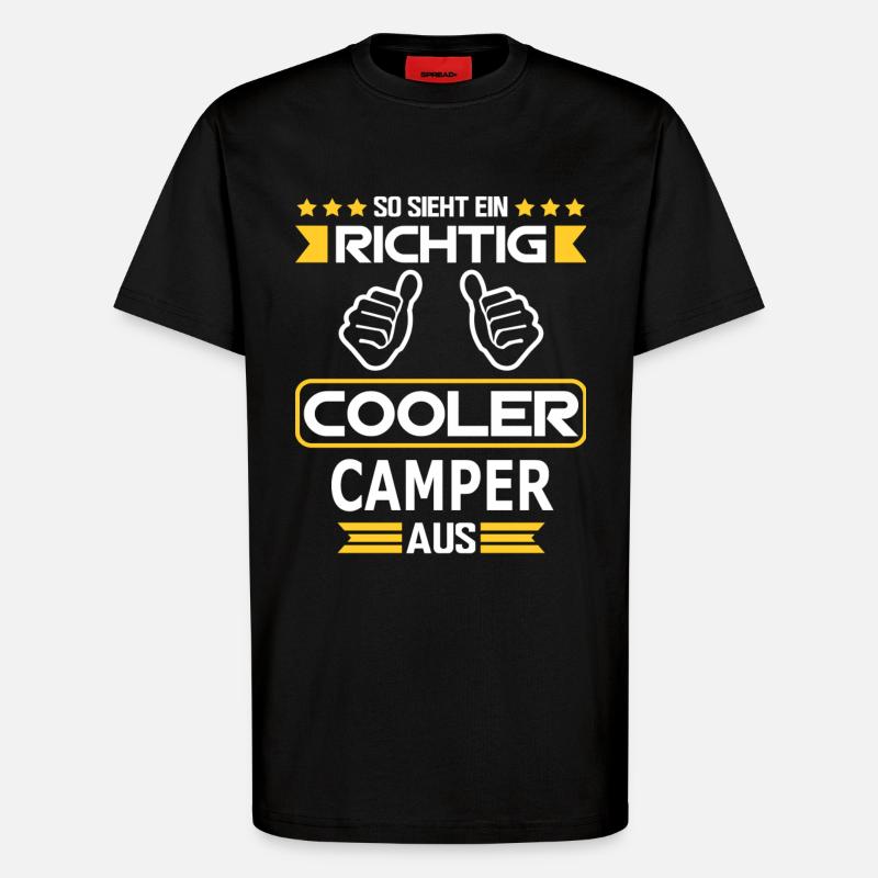 CAMPER - T-Shirt - made by SPREAD - SOLID BLACK