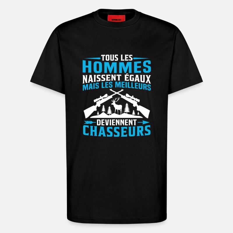 Les meilleurs Deviennent Chasseurs - T-shirt bio décontracté fabriqué en UE - SOLID BLACK