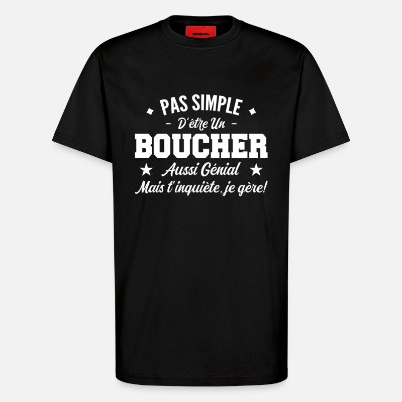 Awesome Butcher Man Gift - T-Shirt - made by SPREAD - SOLID BLACK