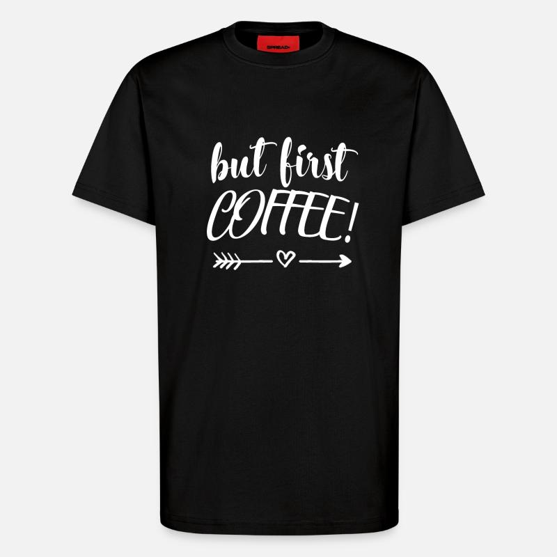 Kaffee - T-Shirt - made by SPREAD - SOLID BLACK