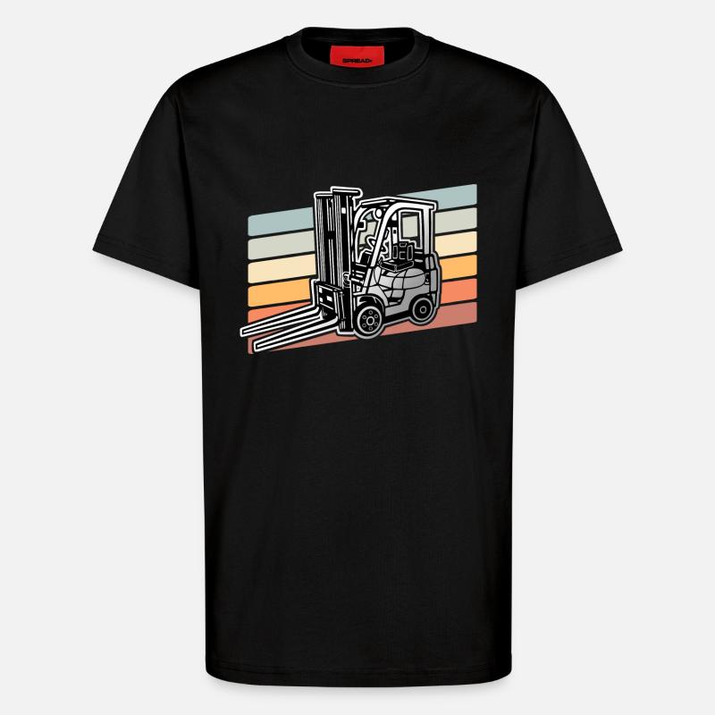 Gabelstapler Stapler - T-Shirt - made by SPREAD - SOLID BLACK