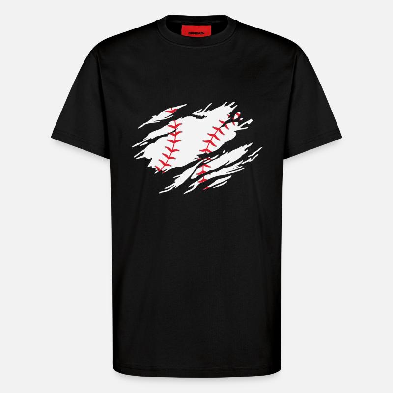 Base-ball - T-shirt bio décontracté fabriqué en UE - SOLID BLACK