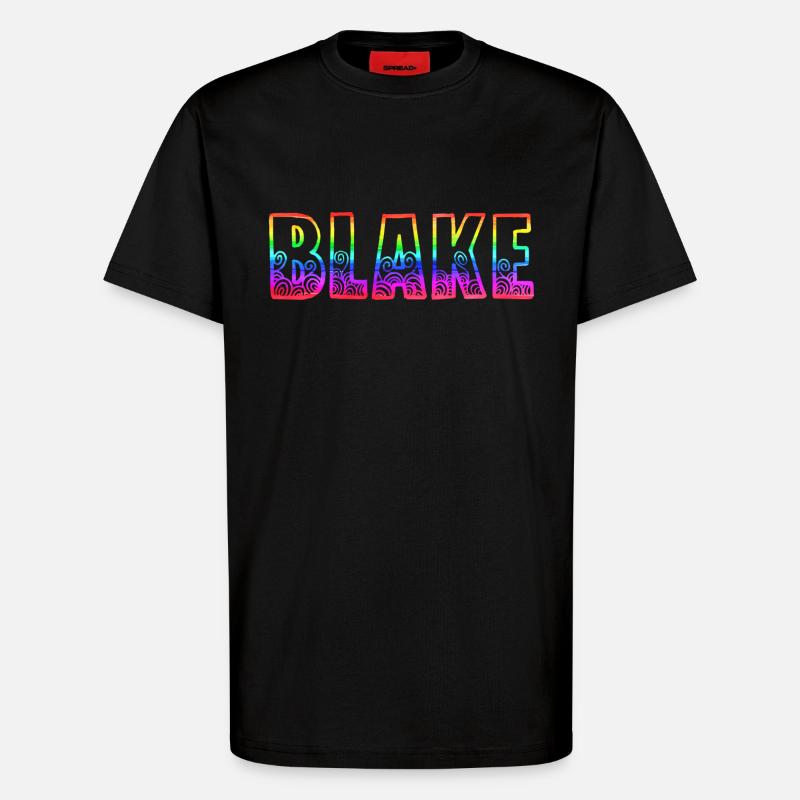 blake rs rainbow - T-Shirt - made by SPREAD - SOLID BLACK