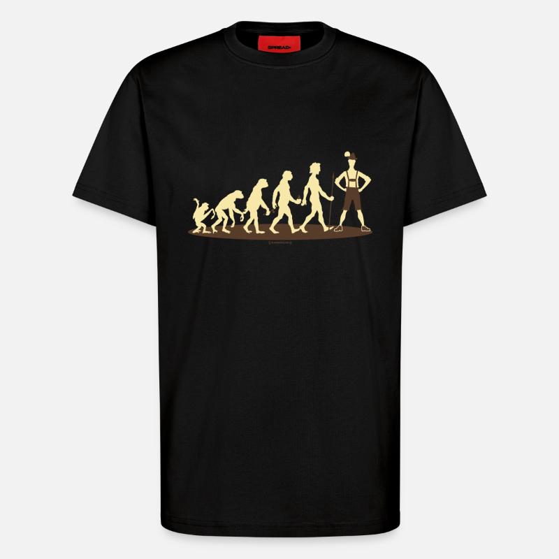 Evolution Bayer - RAHMENLOS Geschenk - T-Shirt - made by SPREAD - SOLID BLACK