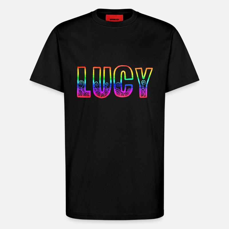 lucy rs regenbogen - T-Shirt - made by SPREAD - SOLID BLACK