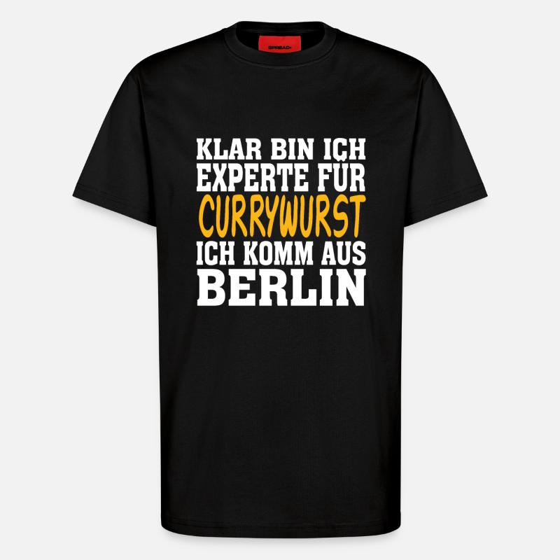 Currywurst - T-Shirt - made by SPREAD - SOLID BLACK