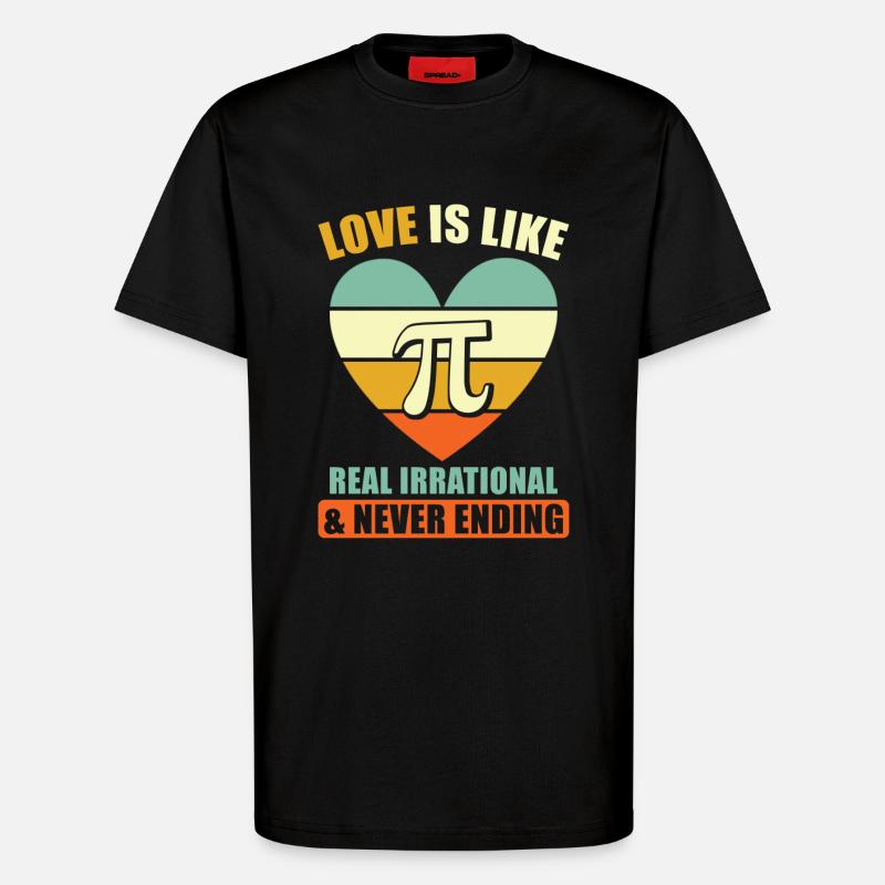 Pi Proverbe de maths - T-shirt bio décontracté fabriqué en UE - SOLID BLACK
