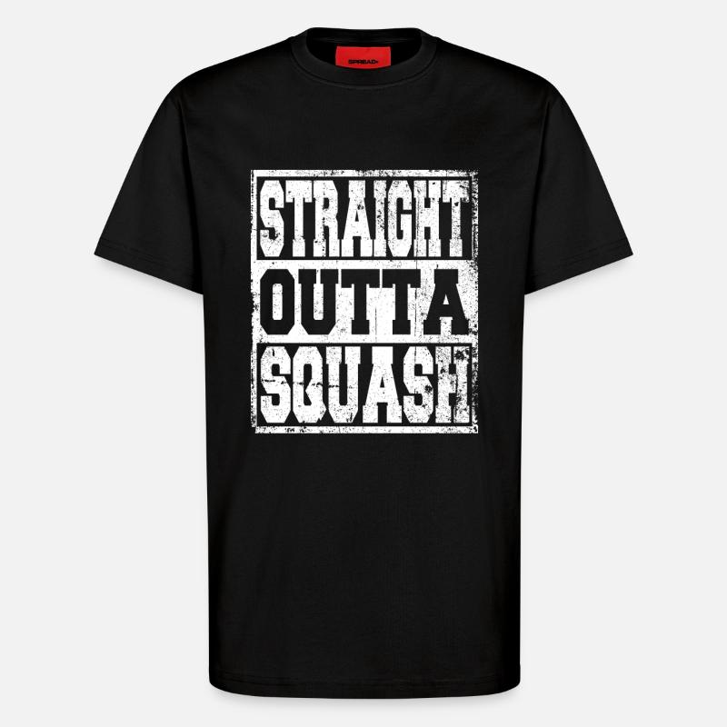 Squash saying funny - T-Shirt - made by SPREAD - SOLID BLACK