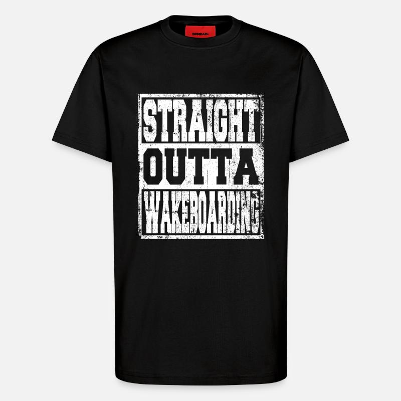 Le wakeboard dit drôle - T-shirt bio décontracté fabriqué en UE - SOLID BLACK