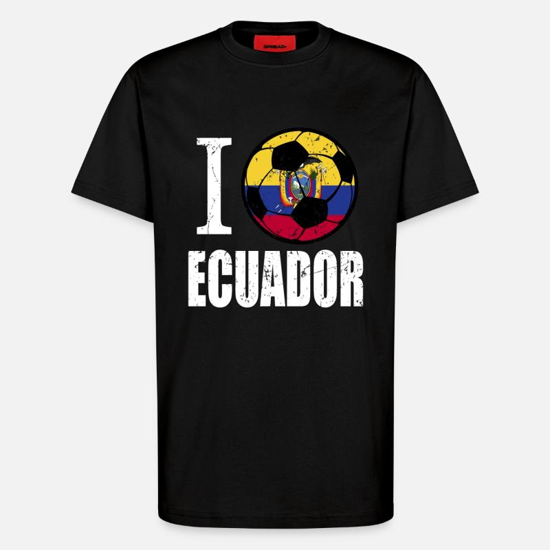 Ecuador Fußball - T-Shirt - made by SPREAD - SOLID BLACK