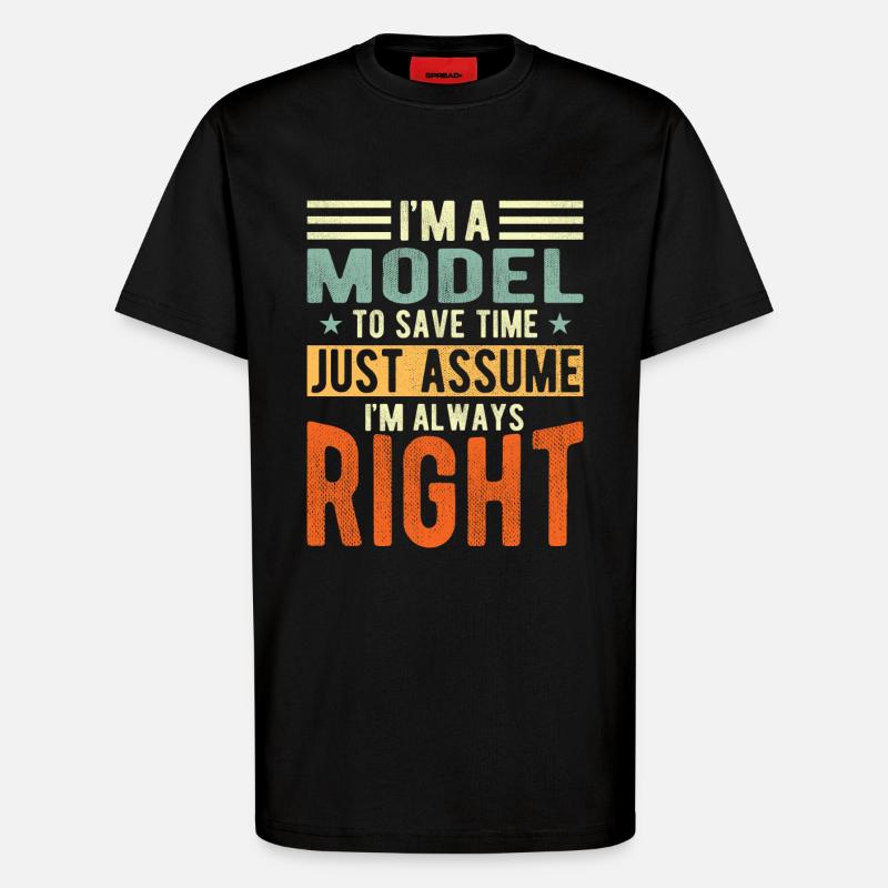 Model - T-Shirt - made by SPREAD - SOLID BLACK