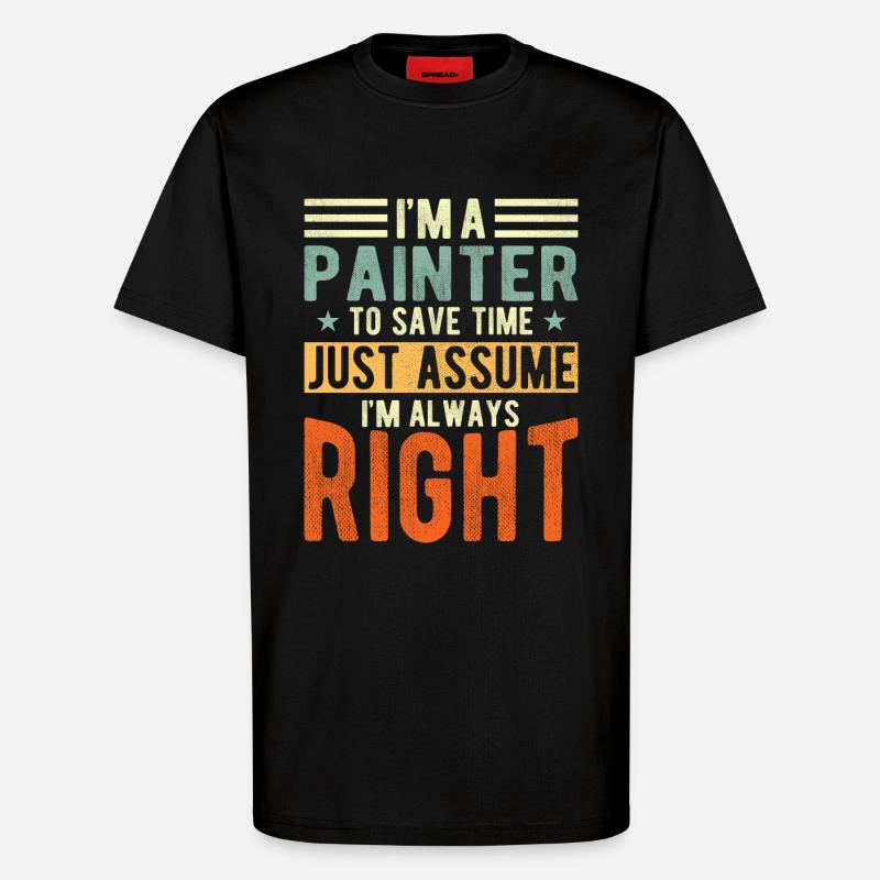 Painter - T-Shirt - made by SPREAD - SOLID BLACK