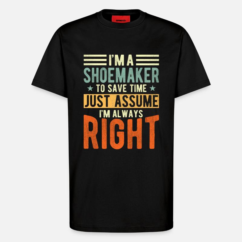 Shoemaker - T-Shirt - made by SPREAD - SOLID BLACK