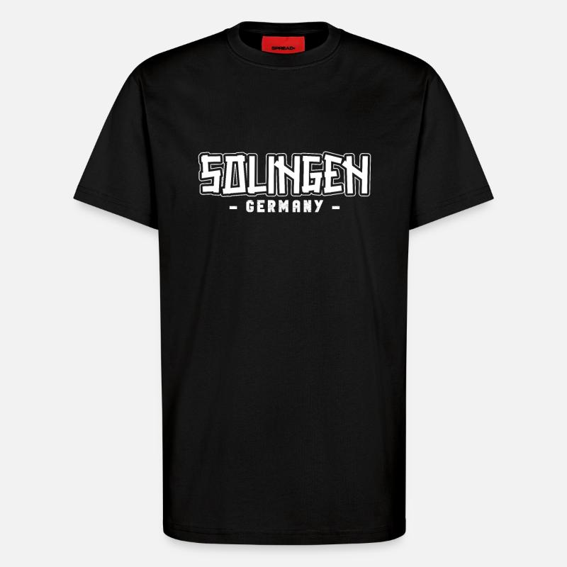 Solingérine Solinger Solingen - T-shirt bio décontracté fabriqué en UE - SOLID BLACK