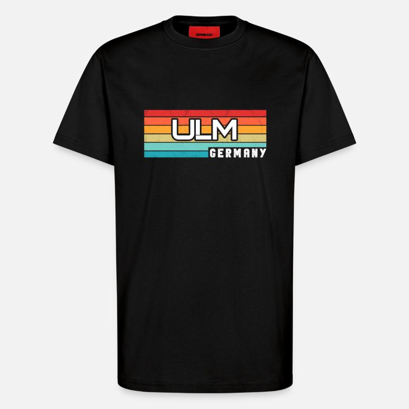 Ulmerin Ulmer Ulm - T-shirt bio décontracté fabriqué en UE - SOLID BLACK