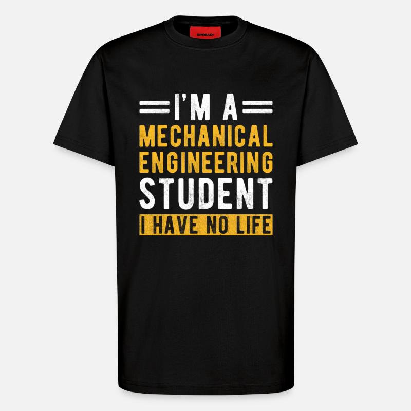 Mechanical Engineering Student Gift - T-Shirt - made by SPREAD - SOLID BLACK