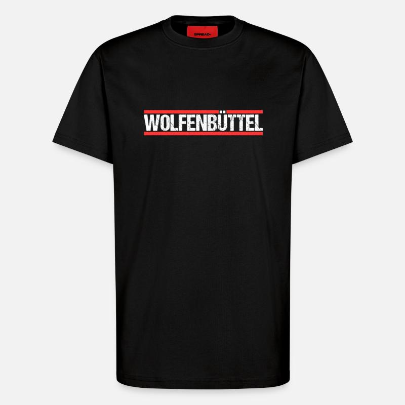 Wolfenbüttelerin Wolfenbütteler Wolfenbüttel - T-Shirt - made by SPREAD - SOLID BLACK