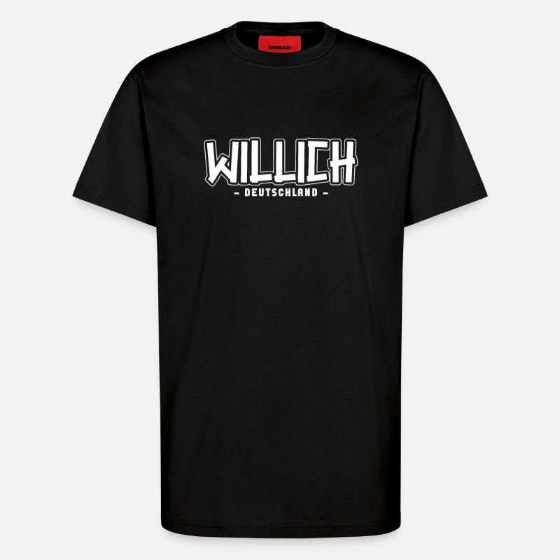 Willicherin Willicher Willich - T-Shirt - made by SPREAD - SOLID BLACK