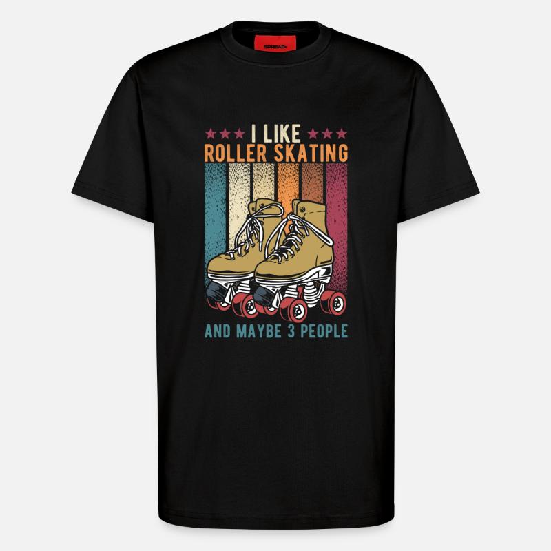 Roller Skating Retro - T-Shirt - made by SPREAD - SOLID BLACK