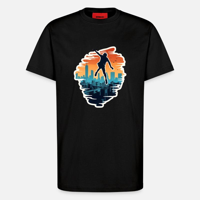 Course libre de parkour - T-shirt bio décontracté fabriqué en UE - SOLID BLACK