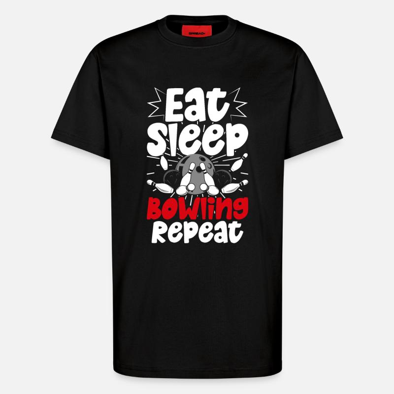 Bowling - T-Shirt - made by SPREAD - SOLID BLACK