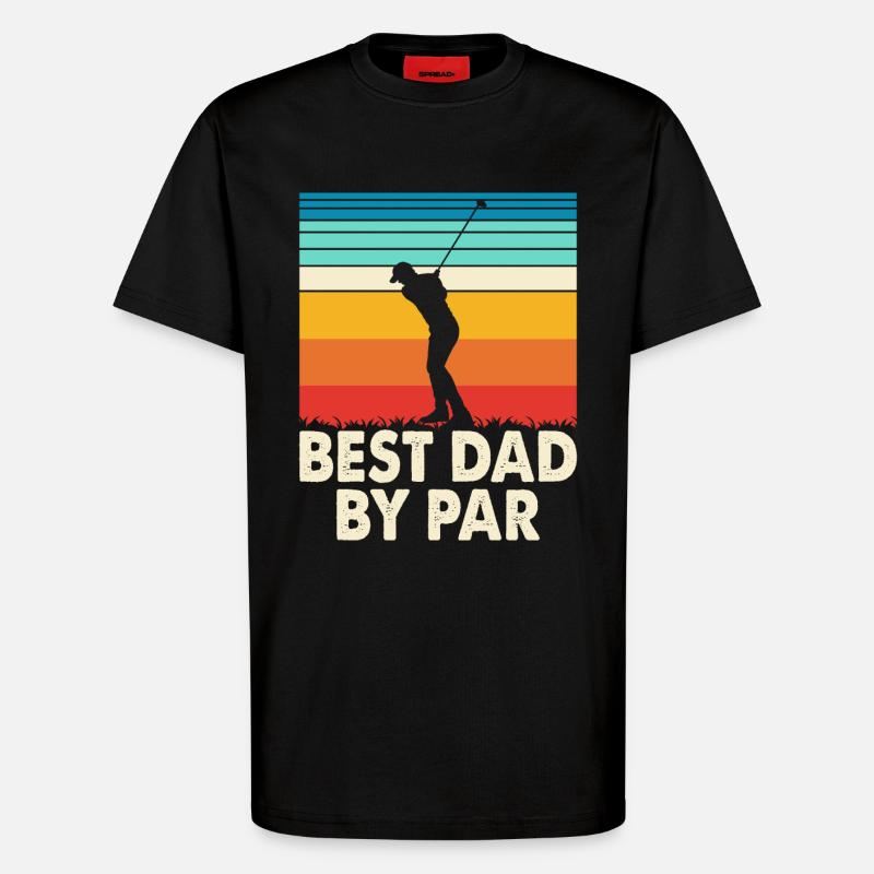 Golf Daddy Father - T-Shirt - made by SPREAD - SOLID BLACK