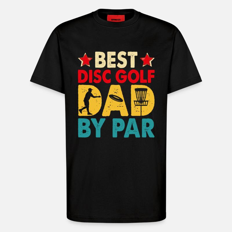 Discgolf Disc Golf Papa Vater - T-Shirt - made by SPREAD - SOLID BLACK